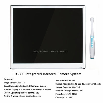 17 Inches Dental HDMI Intraoral Camera Electric Metal Ce Free Spare Parts 3 Hours 6 Bright Led(5600k)