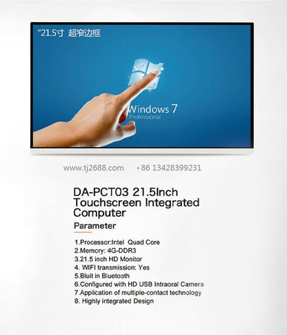 21 inch LCD Screen Sony 8.0 Mega 5G WiFi Wireless Handpiece Dental Intraoral Camera