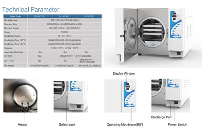 Economical 23L N Class Dental sterilizer Semi-automatic Autoclave